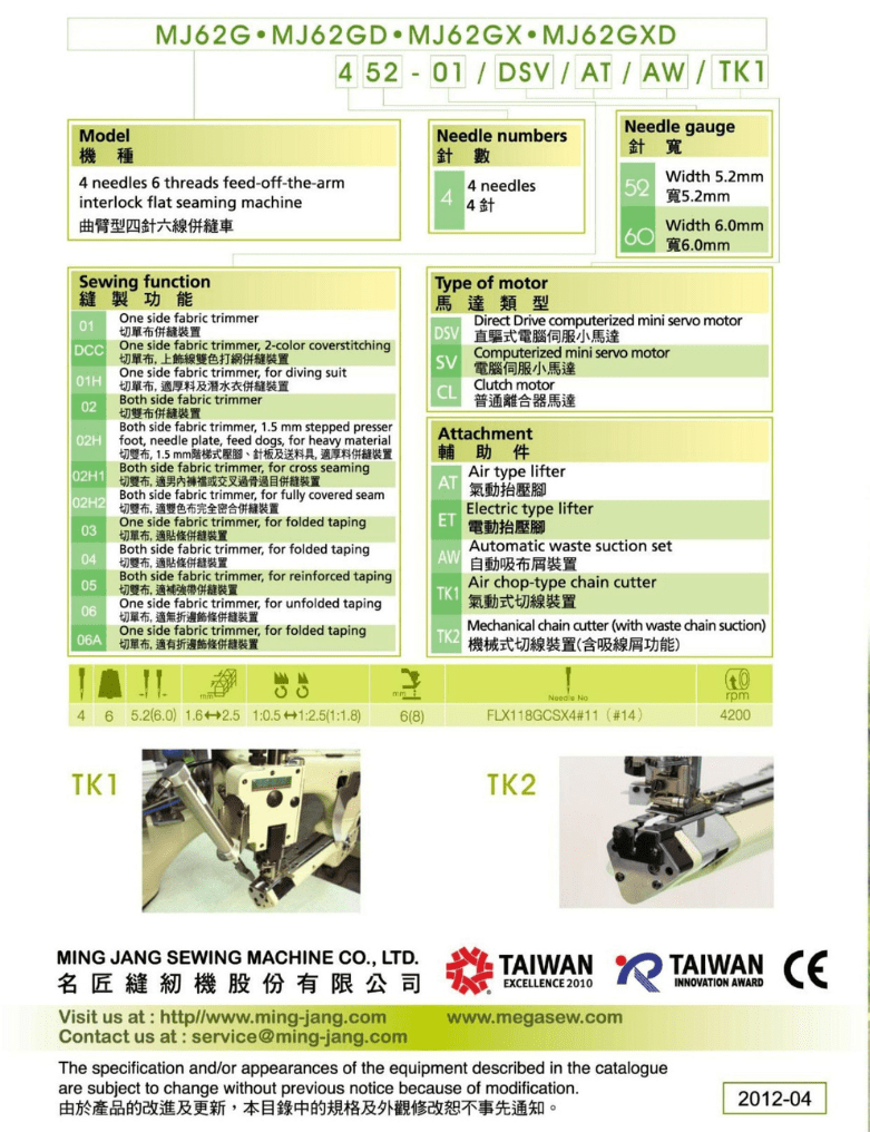 MJ62G - MJ62GX catalog